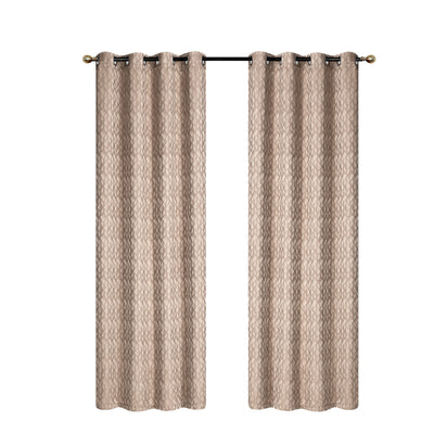 Jacquard Panel Cubic Taupe 96" - Set of 2|Rideau de 96 po taupe en jacquard à motif cubique - ensemble de 2