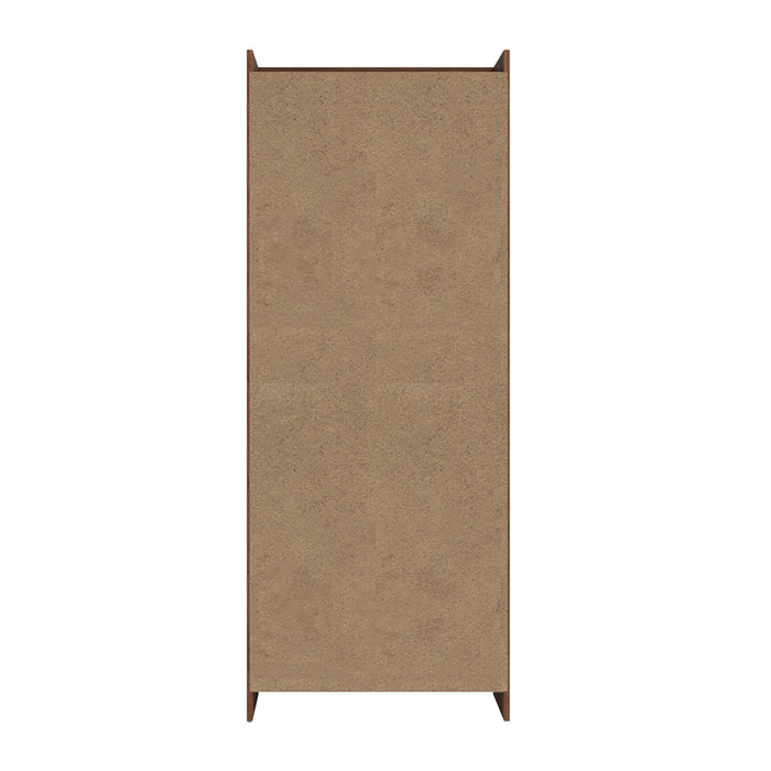 Manhattan Comfort Mid-Century Modern Ratzer Storage Cabinet with 11 Shelves - Brown & White