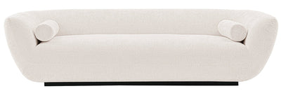 Manhattan Comfort Contemporary Ulka Chenille Sofa with Pillows - Cream|Sofa contemporain Ulka de Manhattan Comfort en chenille avec coussins - crème