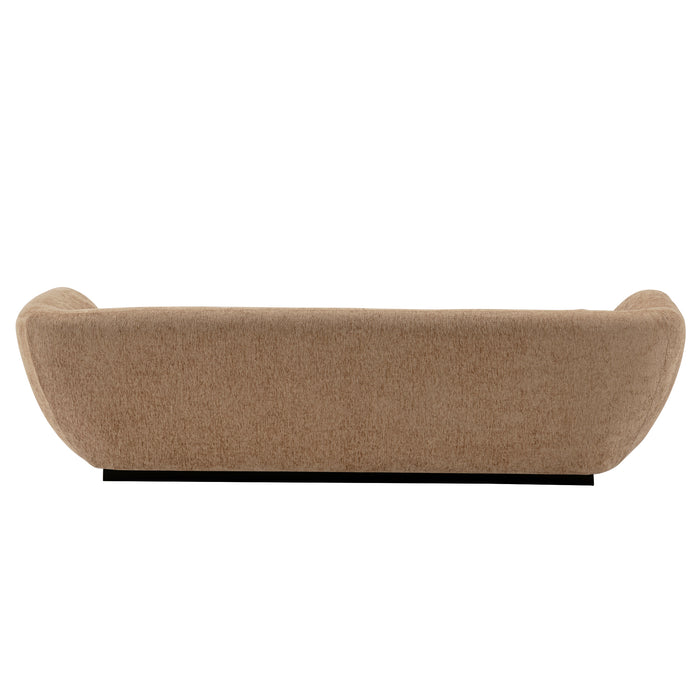 Manhattan Comfort Contemporary Ulka Chenille Sofa with Pillows - Light Brown