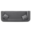 Manhattan Comfort Contemporary Edmonda Velvet Sofa with Pillows - Dark Grey|Sofa contemporain Edmonda de Manhattan Comfort en velours avec coussins - gris foncé