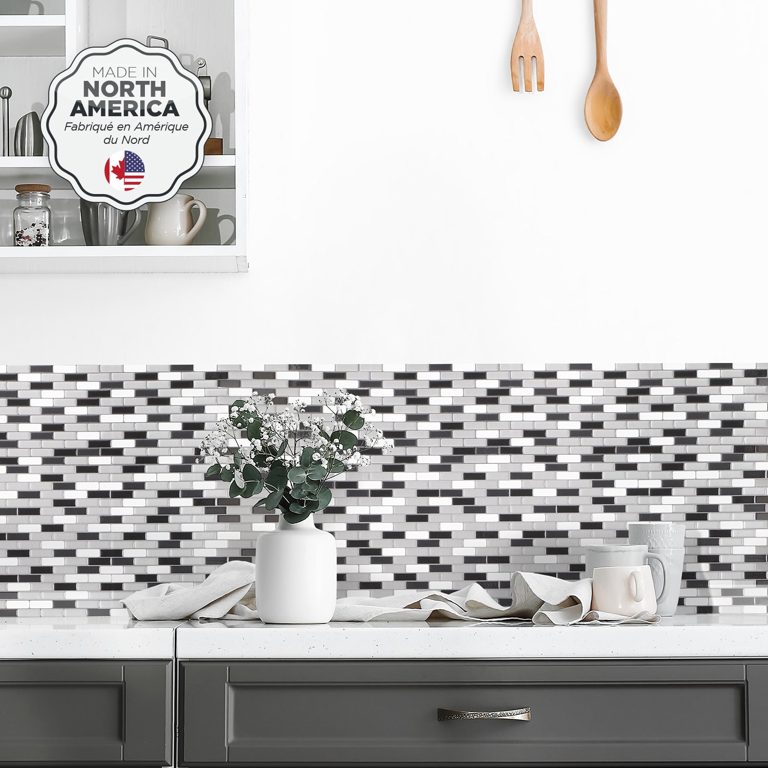 Aspect Peel And Stick Collage Tile In Bone Porcelain (15 Sq Ft Kit