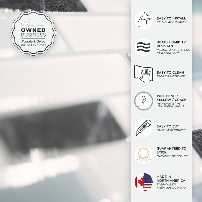 Smart Tiles Peel and Stick 4-Sheet 10 x 9 Backsplash - Muretto Brina