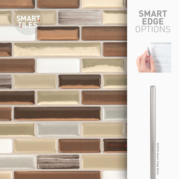 Smart Tiles Peel and Stick 4-Sheet 10 x 9 Backsplash - Muretto Durango