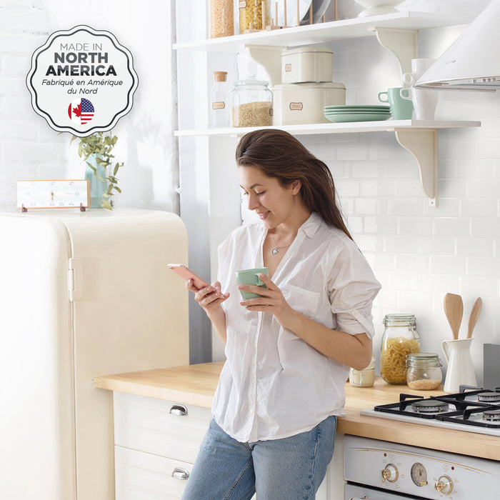 Smart Tiles Peel and Stick 4-Sheet 12 x 9 Backsplash - Metro Blanco