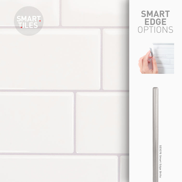 Smart Tiles Peel and Stick 4-Sheet 12 x 9 Backsplash - Metro Campagnola