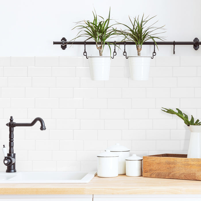 Smart Tiles Peel and Stick 4-Sheet 12 x 9 Backsplash - Metro Campagnola