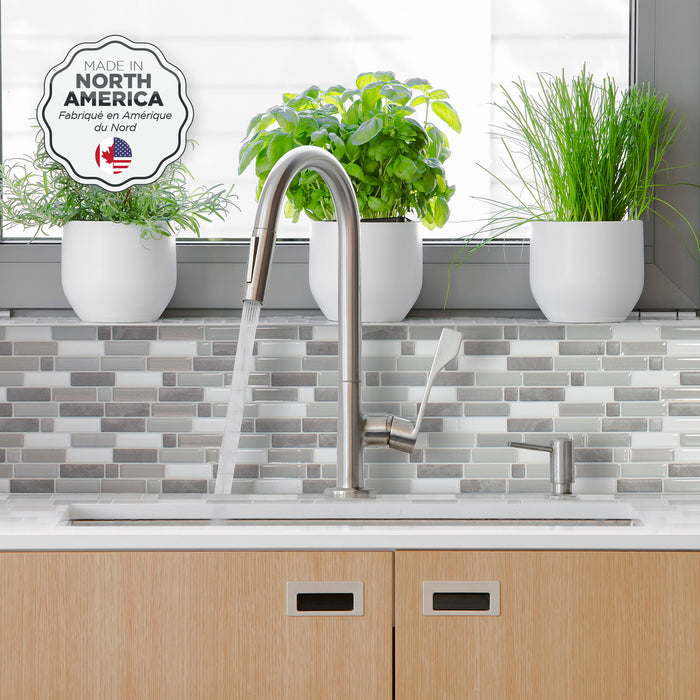 Smart Tiles Peel and Stick 4-Sheet 10 x 10 Backsplash - Crescendo Agati