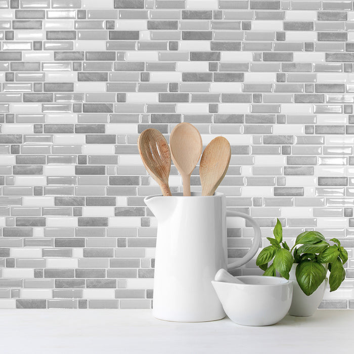 Smart Tiles Peel and Stick 4-Sheet 10 x 10 Backsplash - Crescendo Agati