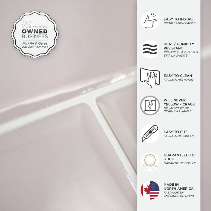 Smart Tiles Peel and Stick 2-Sheet 23 x 11 Backsplash - Oslo Grey