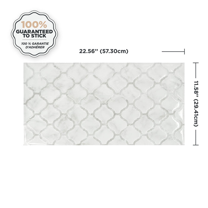 Smart Tiles Peel and Stick 2-Sheet 23 x 12 Backsplash - Blok Arabesco