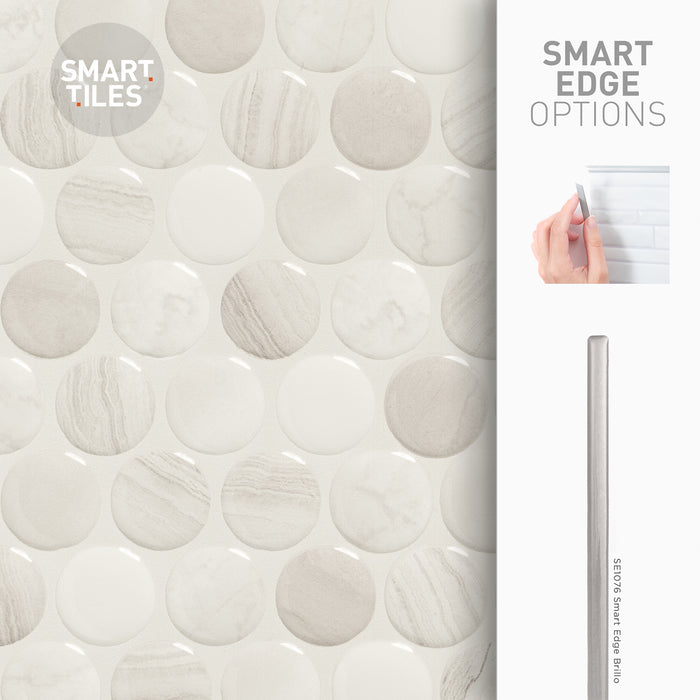 Smart Tiles Peel and Stick 4-Sheet 9 x 9 Backsplash - Penny Terra