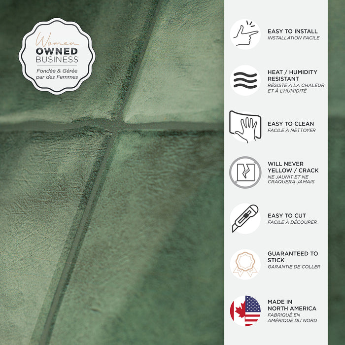 Smart Tiles Peel and Stick 4-Sheet 9 x 9 Backsplash - Zellige Taza