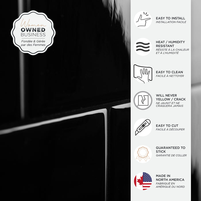 Smart Tiles Peel and Stick 2-Sheet 22 x 8 Backsplash - Square Berlin