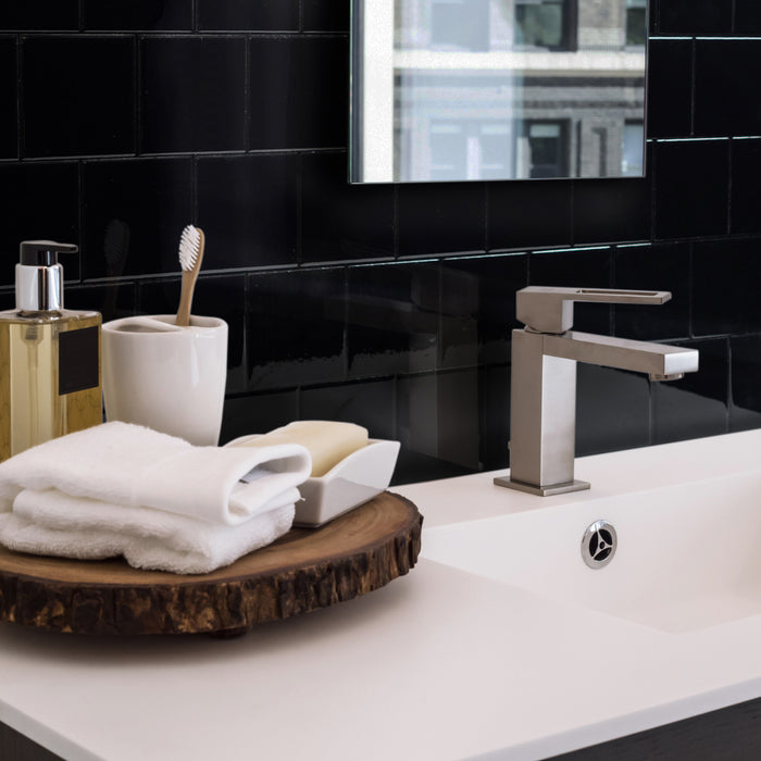 Smart Tiles Peel and Stick 2-Sheet 22 x 8 Backsplash - Square Berlin