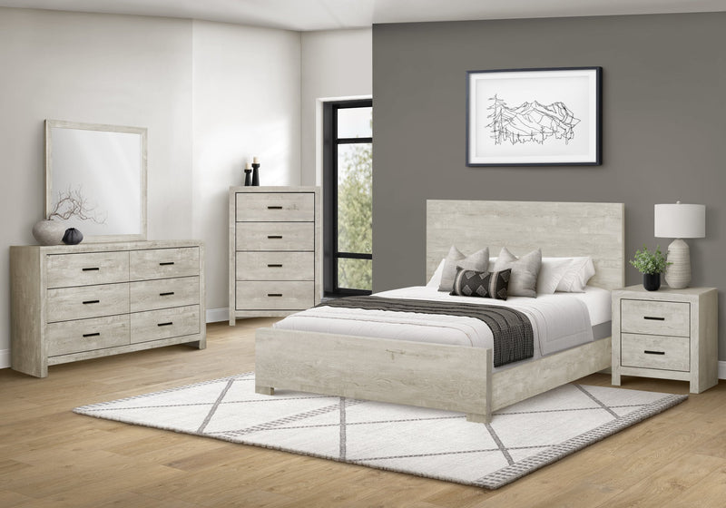 Soren Bedroom 6-Drawer Dresser, 59\"W x 33\"H - Bleached Oak