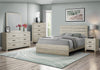 Soren 6pc Bedroom Set with Slat Panel Bed, Dresser, Mirror & Nightstand, Bleached Oak - Queen Size | Ensemble de chambre à coucher Soren 6 pièces avec lit à panneaux à lattes, commode, miroir et table de nuit, chêne blanchi - format grand lit