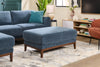 Horizon 44.09" Fabric Ottoman - Navy | Pouf Horizon de 44,09 po en tissu - bleu marine
