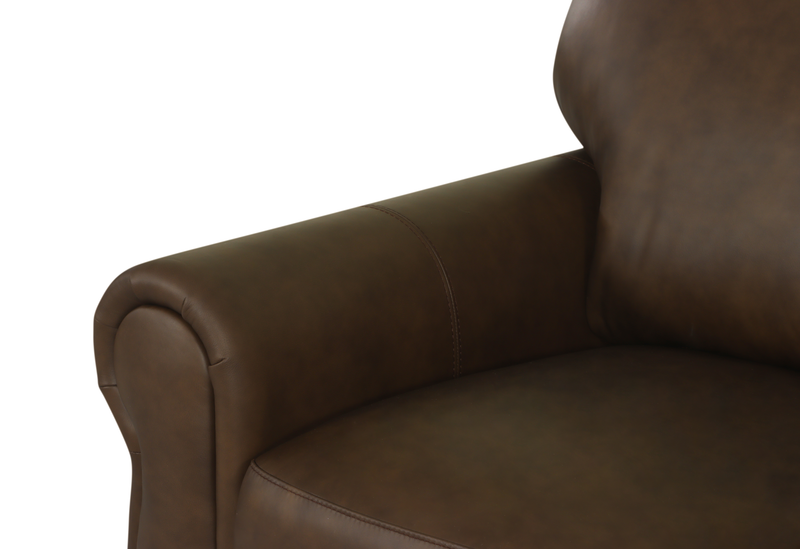 Chateau d’Ax Porto 66\" Traditional Genuine Leather Loveseat - Chocolate 