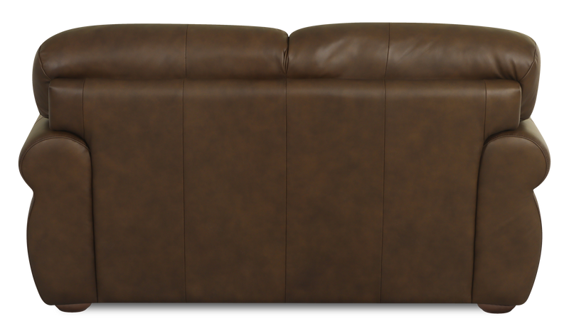 Chateau d’Ax Porto 66\" Traditional Genuine Leather Loveseat - Chocolate 