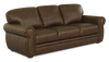 Chateau d’Ax Porto 90\" Traditional Genuine Leather Sofa  - Chocolate 