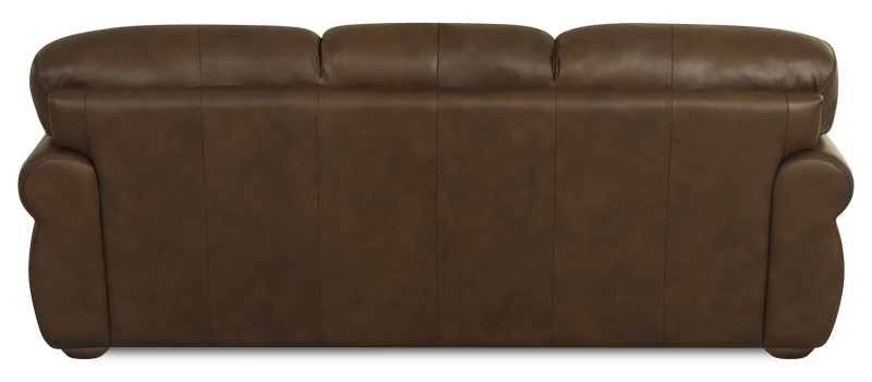 Chateau d’Ax Porto 90\" Traditional Genuine Leather Sofa  - Chocolate 