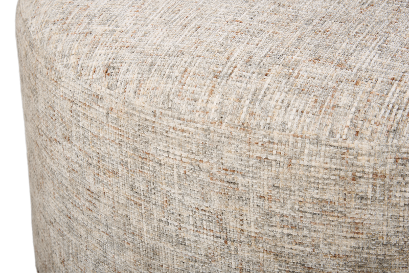 Made in Canada Customizable Sofa Lab Round 38\" Fabric Ottoman – Rust Accent Fabric 