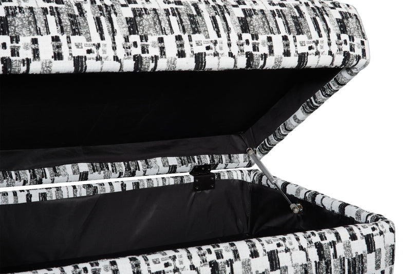 Made in Canada Customizable Sofa Lab Trunk 39\" Fabric Storage Ottoman – Noir Accent Fabric