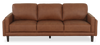 Chateau d’Ax Venice 91\" Traditional Genuine Leather Sofa – Light Brown