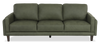Chateau d’Ax Venice 91\" Traditional Genuine Leather Sofa – Green
