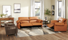 Momento 90" Genuine Leather Power Reclining Sofa – Caramel | Sofa à inclinaison électrique Momento de 90 po en cuir véritable - caramel