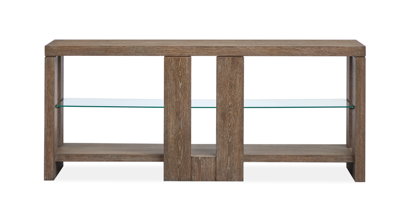 Bukley 64\" Sofa Table with Storage- Spiced Brown