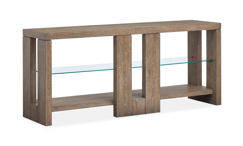 Bukley 64\" Sofa Table with Storage- Spiced Brown