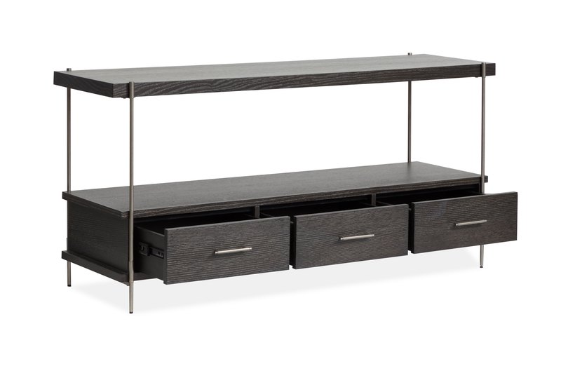 Corrall 60\" Sofa Table with Storage - Dark Briarsmoke