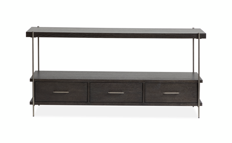 Corrall 60\" Sofa Table with Storage - Dark Briarsmoke