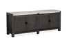 Ernest 70\" Accent Cabinet with Marble Top - Ravenwood Black