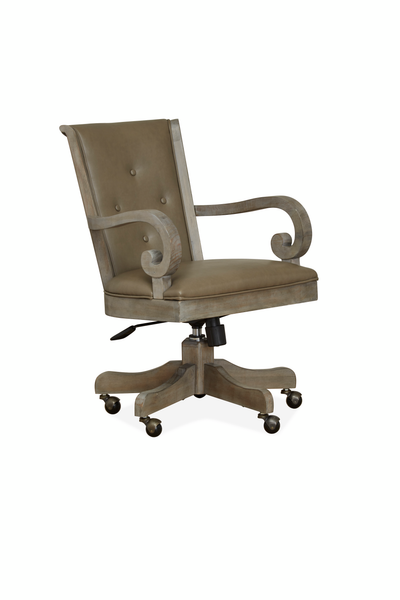 Harold 22.5" Upholstered Chair with Casters - Dovetail Grey | Chaise rembourrée Harold de 22,5 po avec roulettes - gris tourterelle