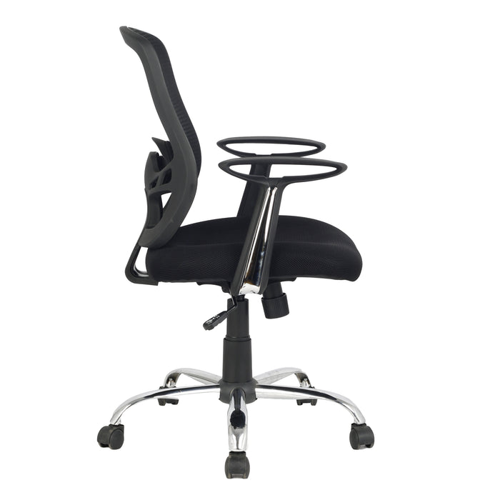 Tygerclaw 25\" Mid Back Mesh Office Chair - Black