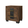 Titanium Bedside 2-Drawer Nightstand, 21.7"W x 24.2"H – Brown
