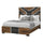 Titanium Panel Bed with Headboard & Frame, LED, Modern, Brown - Queen Size