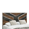 Titanium Panel Bed with Headboard & Frame, LED, Modern, Brown - King Size | Lit à panneaux moderne Titanium brun avec tête de lit, cadre de lit et éclairage à DEL - format très grand lit