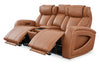 Shaquille O’Neal Home Titan 81" Genuine Leather Power Reclining Loveseat with Shaq-o-pedic Comfort – Earth | Causeuse à inclinaison électrique Titan de Shaquille O’Neal Home de 81 po en cuir véritable avec confort Shaq-o-pedic - terre