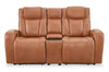 Shaquille O’Neal Home Titan 81" Genuine Leather Power Reclining Loveseat with Shaq-o-pedic Comfort – Earth | Causeuse à inclinaison électrique Titan de Shaquille O’Neal Home de 81 po en cuir véritable avec confort Shaq-o-pedic - terre