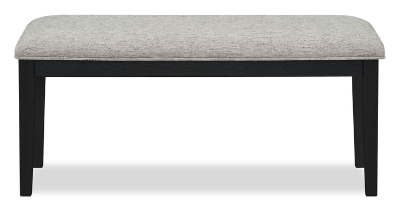 Trove Dining Bench with Padded Seat, 42”W - Black
