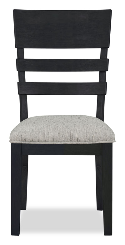 Trove Dining Chair, Ladder-back – Black  | Chaise de salle à manger Trove avec dossier en échelle - noire  | TROVBDSC