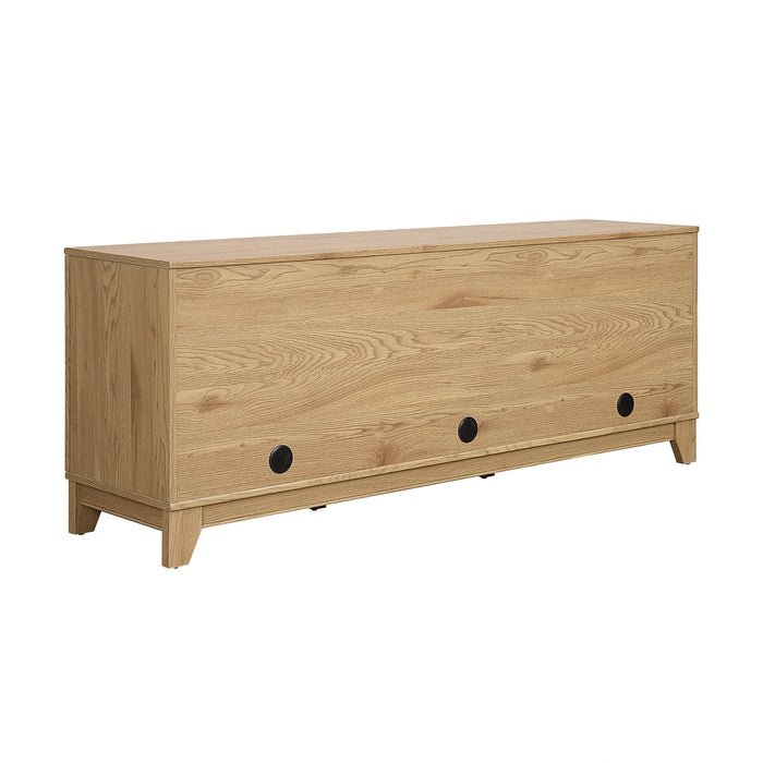Manhattan Comfort Sheridan 62.99\" Modern Cane TV Stand - Natural