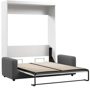 Bestar Pur Queen Murphy Bed with Sofa - White