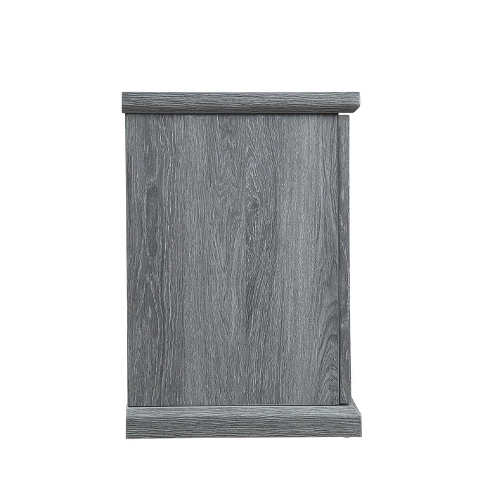 Manhattan Comfort Franklin 60\" TV Stand with 2 Doors & Open Shelves - Grey