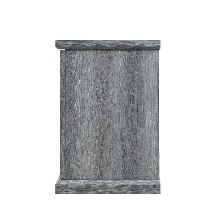 Manhattan Comfort Franklin 60\" TV Stand with 2 Doors & Open Shelves - Grey