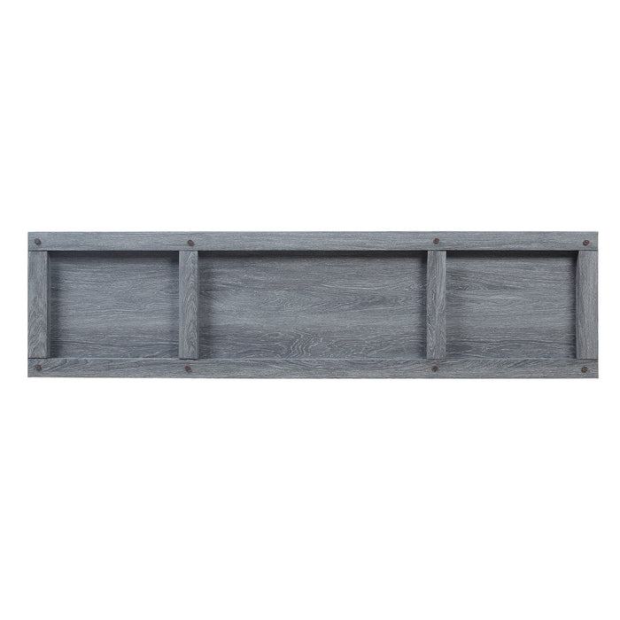 Manhattan Comfort Franklin 60\" TV Stand with 2 Doors & Open Shelves - Grey